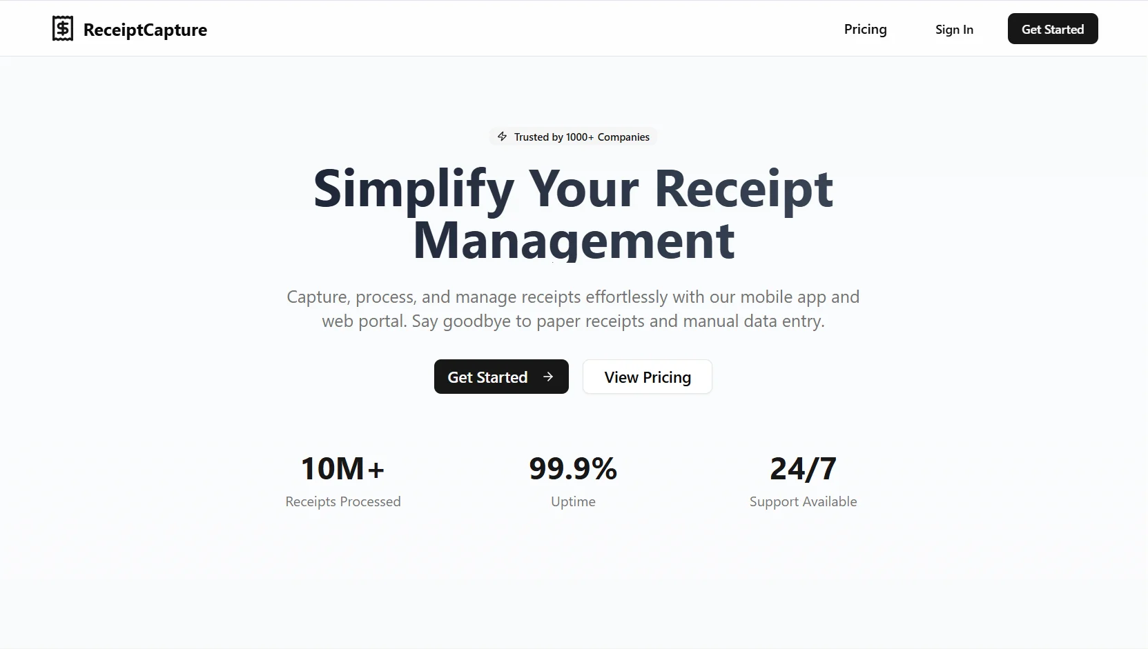 ReceiptM8 — Web project by Hexicle